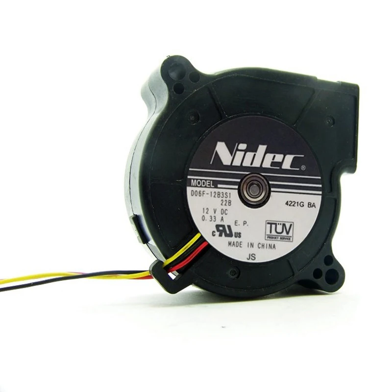 Вентилятор охлаждения проектора NIDEC D06F-12BS1 12 В 0.33A 3 Line 6 см с двумя шариковыми