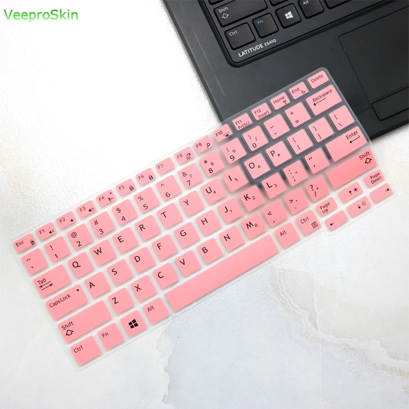 pink Силиконовая клавиатура для ноутбука DELL Latitude E5250 E 5270 E 7250 E 7270 E5280 E7275 E 7280 E7370 XPS 12 9250 12,5" - Цвет: pink