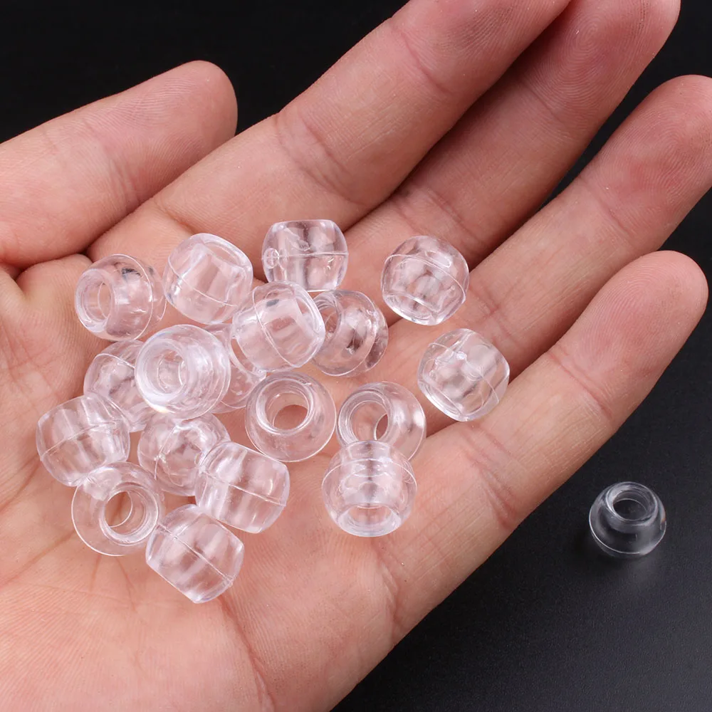 

50pcs/lot Dreadlocks Hair Ring Hair Braid Beads lucency colourful hair braid dread dreadlock Beads cuffs clips approx 6mm hole