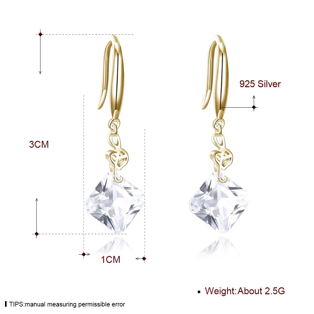 KITEAL 2018 women earrings 925 sterling silver cubic cz zircon jewelry earings bijoux femme|Серьги-подвески| |