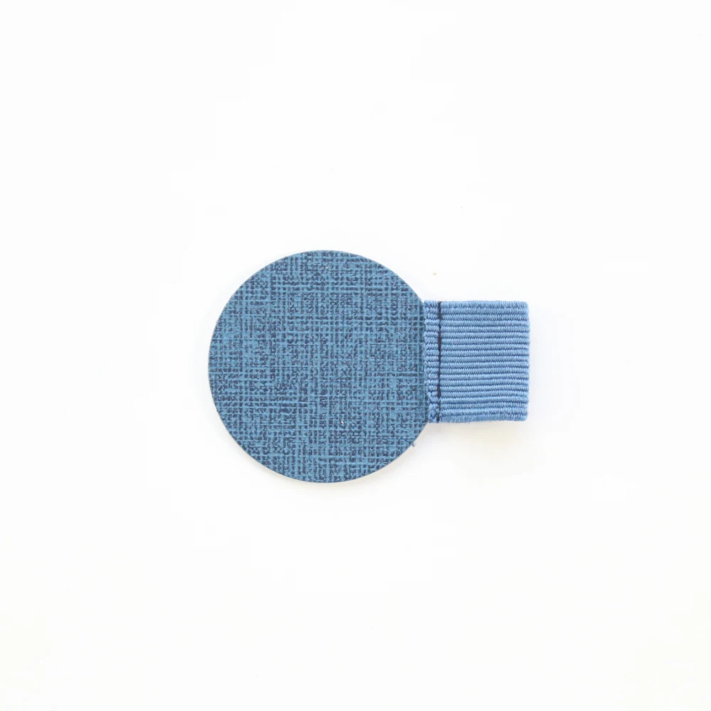 blue round Domikee классический тканевый кожаный эластичный офисный школьный липкий держатель для ручек блокноты канцелярские товары, 8 цветов 2 шт - Цвет: blue round