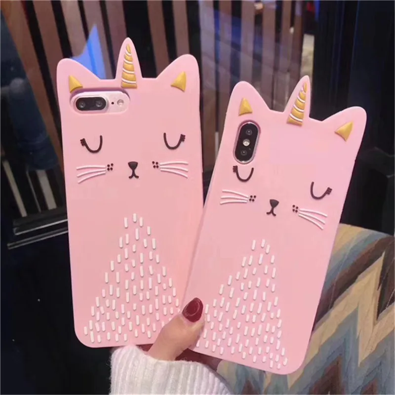 Для iPhone 4, 4S, 5, 5S, SE, 6, 6s, 7, 8 Plus, X, XR, XS Max, милый 3D мультяшный Кот, Ститч, Минни, Модный мягкий силиконовый чехол для телефона, чехол