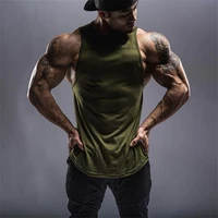 new fashion brand fitness clothing bodybuilding gyms tank tops men fitness sleeveless vest cotton singlets muscle shirt