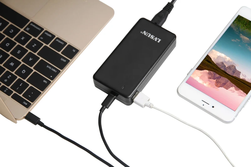 UDOLI 45W Dual USB C Type-C Desktop Notebook Laptop adapter Charger for ChromeBook Pixel Razer Blade Stealth Macbook 12 Inch | Электроника