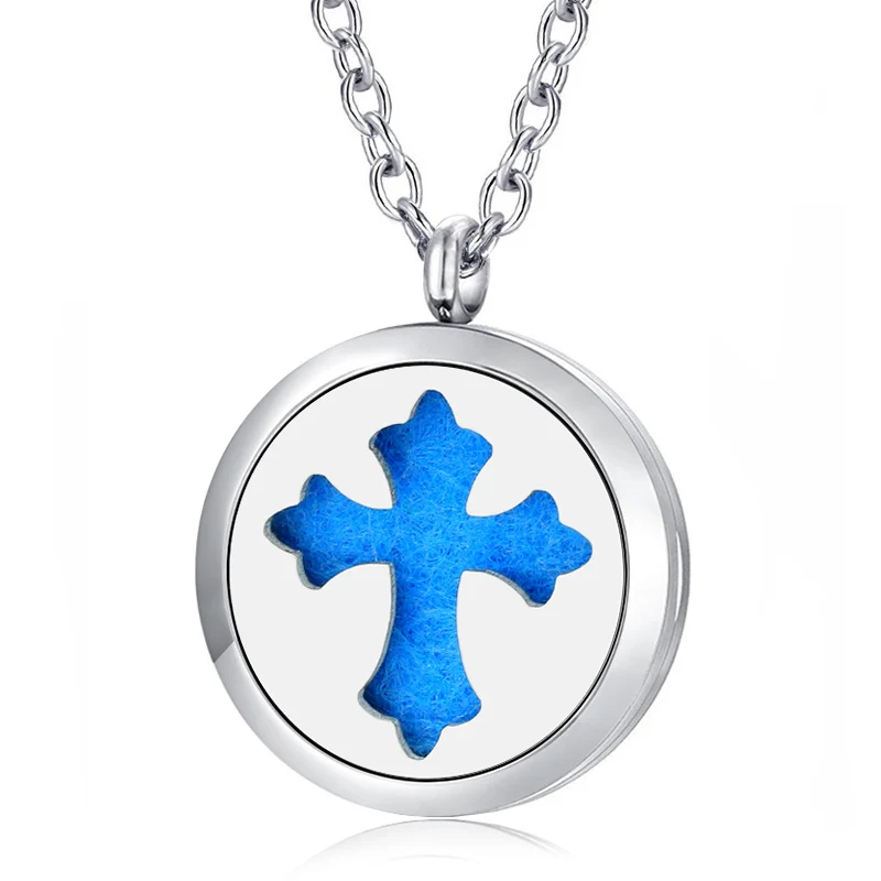 Бесплатно с цепочкой в подарок! Магнитное религиозное христианское масло для ароматерапии из нержавеющей стали 316L, 30 мм