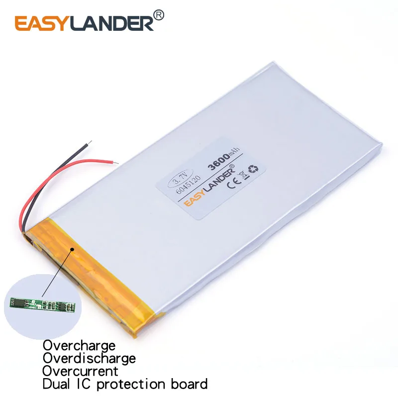 

The tablet battery 3.7V 3600mAH 6045120 Polymer lithium ion / Li-ion battery for tablet pc battery 0645120