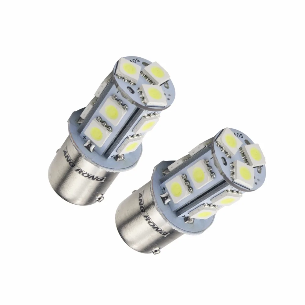 ANGRONG 10 шт. 13 SMD LED 5050 чипы BA15S 1156 Автомобильные дневные ходовые огни DRL лампа