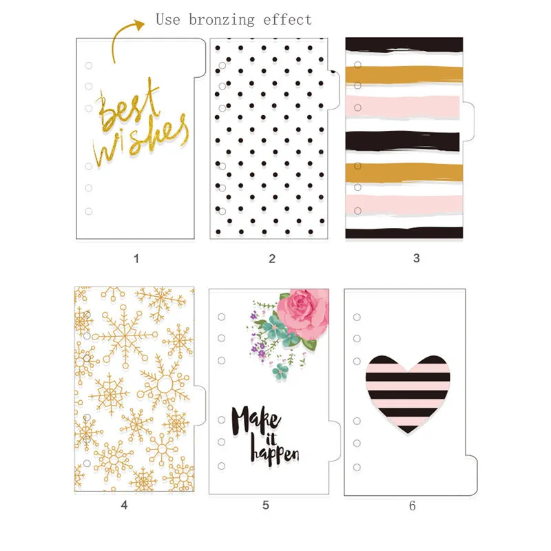 Kawaii Spiral notebook PP разделители для блокнот dokibook A5A6 персональный планировщик милый указатель страниц Закладка канцелярские принадлежности