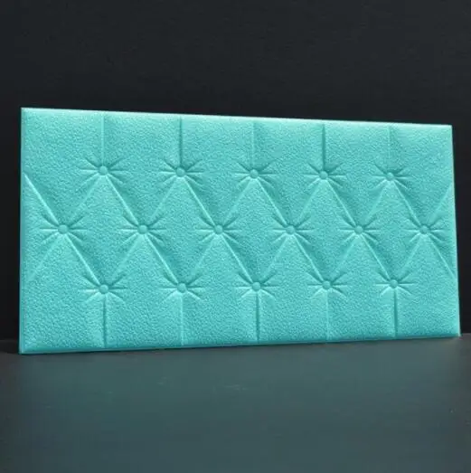 Fresh Blue 3D ПЭ пена кожа резьба мягкий чехол наклейки на стену гостиная 30*60 см прикроватная ТВ диван украшение стены панель художественная Фреска плакат - Цвет: Fresh Blue