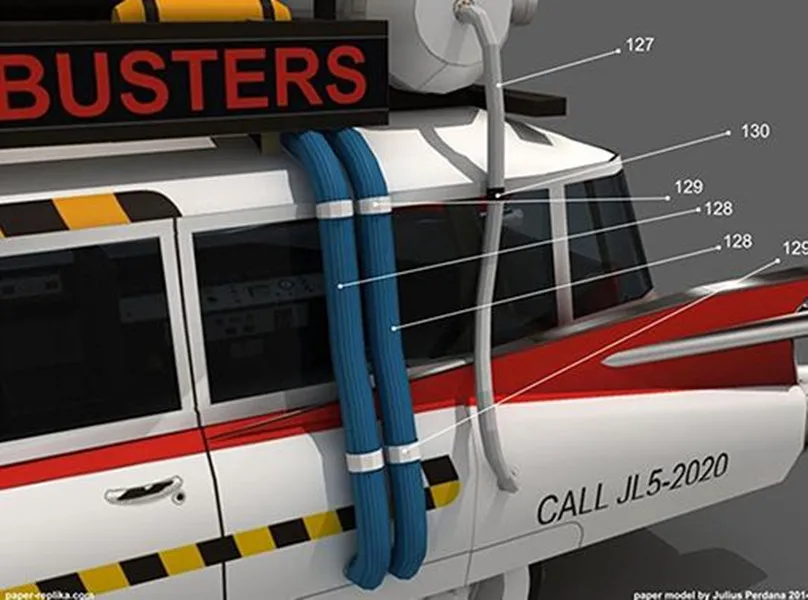 Ghostbusters Ecto 1A hot wheels модель автомобиля Cadillac 3D Paper model kit|Картонные конструкторы| |