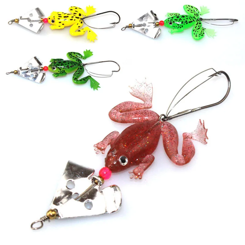 1 шт. резиновые лягушка мягкий поплавок рыболовные приманки бас кривошипно