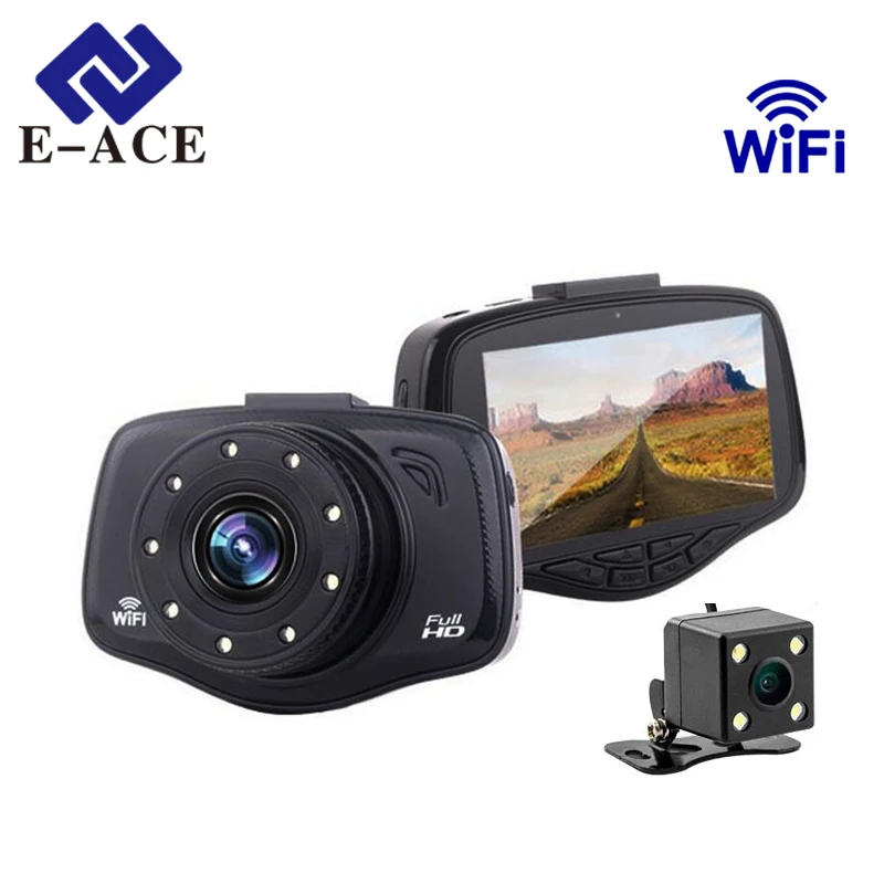 E Ace Wi Fi автомобильный видеорегистратор Камера FHD 1080 P Мини авто видео Регистраторы