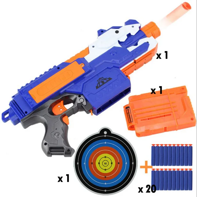 Электронный пистолет-пулемет, игрушечный костюм для NERF, мягкий пулевидный пистолет Rival, элитная Серия, уличная забавная и спортивная игрушка, подарок для детей, мальчиков - Цвет: short gun set