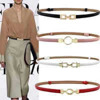 new design female pu leather belt leather decorative thin belt ladies buckle dress belt women waistbands gifts hot sale