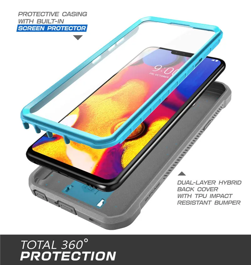 SUP чехол для LG V40 ThinQ V40 чехол UB Pro сверхмощный полноразмерный корпус прочная кобура крышка со встроенной защитой экрана и подставкой