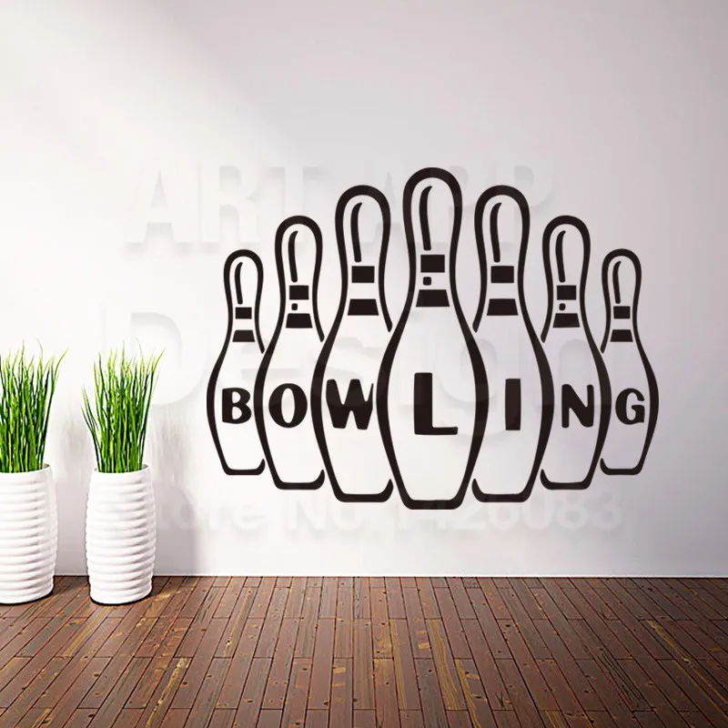 Искусство новый дизайн украшения дома виниловая дешевая Боулинг Наклейка