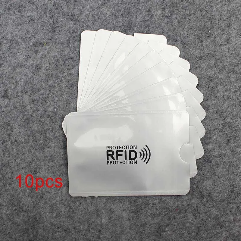 10 шт. Анти Rfid кошелек Блокировка ридер замок банк держатель для карт Id банковский чехол для карт Защита металлический кредитный держатель для карт Алюминий