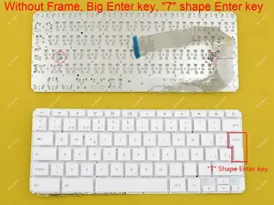 New Spanish Teclado Keyboard For HP Chromebook 14-x000 14-x001tu 14-x002tu Laptop Without Frame WIN8 White