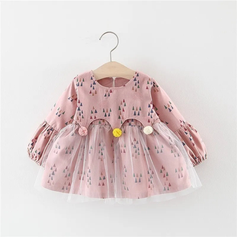 Платье принцессы для маленьких девочек на весну осень кружевное платье с