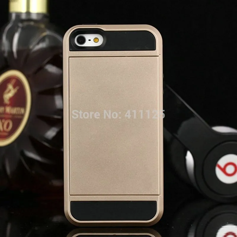 Гибридный тонкий армированный чехол-накладка на заднюю панель для iPhone 6 Plus / 5S 5C 5 4S