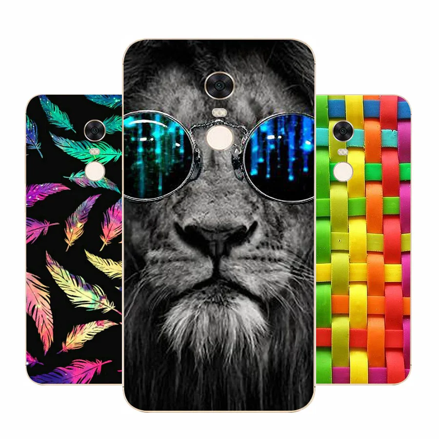 Tpu Soft Silicon Case For Xiaomi Redmi 5 Plus Patterned Cases Full Protection Back Cover Redmi5 Funda |