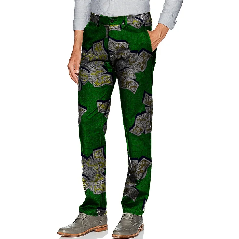 Nice Edition Formal African Men Print Dress Pants Man Trousers Dashiki Festive Pattern Full Length Customized For Party |