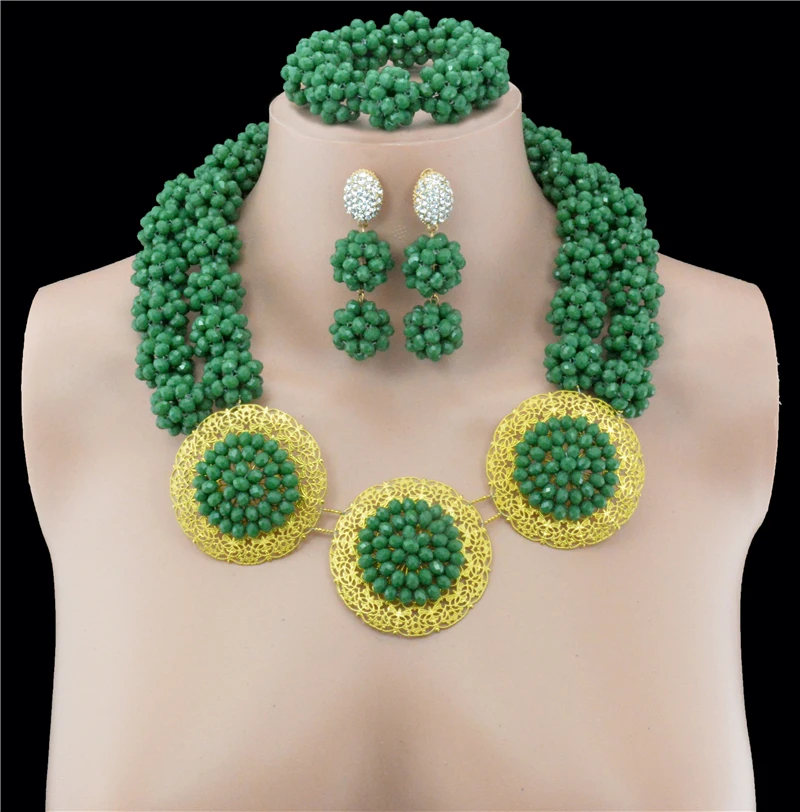 2016 Смарт нигерийские Свадебные африканские Бусины Ювелирные наборы костюм