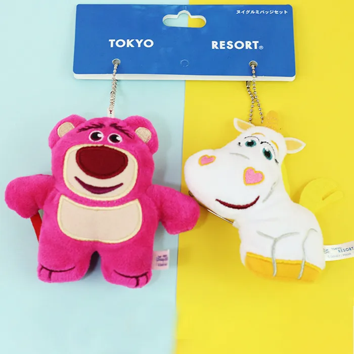 Bear Unicorn Маленькая Русалочка камбала рыба Лютик Единорог Вуди медведь Lotso плюшевые игрушки чучело животных милые маленькие Брелки кулон - Цвет: Bear Unicorn