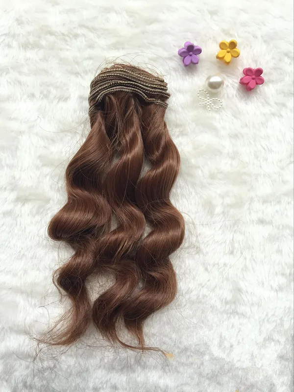 1 шт толстые 25 см* 100 см Парики BJD Ye Luoli SD DIY кукольные парики высокотемпературные проволочные волокна волос Кудрявые Волнистые волосы парики