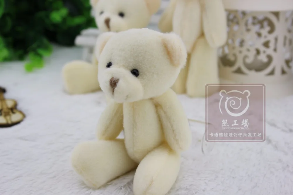12 шт. см белый шарнирный мини мишка тедди кавайный Маленький Мишка Тедди для