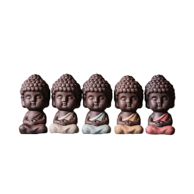 

Статуя Будды 5*9,5 см, статуэтка монаха, индийский чай тататагата, керамические изделия для домашних животных, декоративные керамические украшения, миниатюры HG0540
