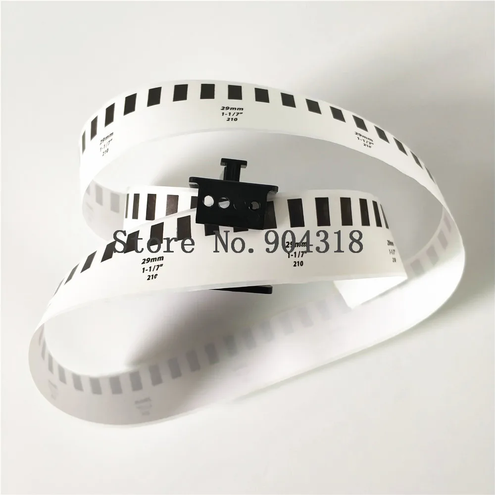 6 x Rolls Brother DK 22210 Φ DK22210 DK2210 DK-22210 2210 совместимые непрерывные этикетки 29 мм 30 48 м 1-1/7