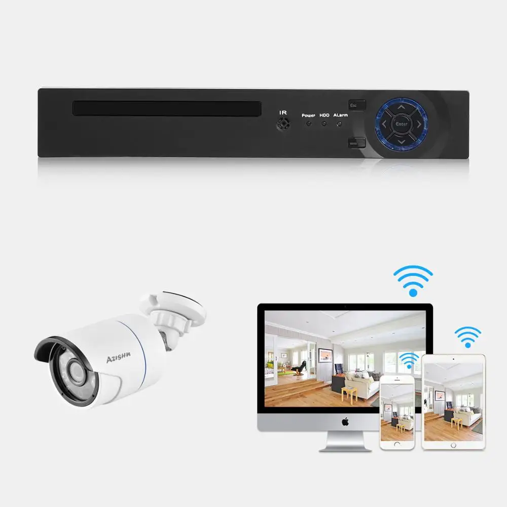 AZISHN 5MP IP камера безопасности металлическая Водонепроницаемая H.265 SONY IMX335 сенсор