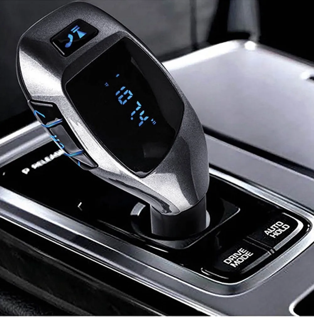 Автомобильный комплект громкой связи беспроводной Bluetooth fm-передатчик ЖК MP3-плеер USB зарядное устройство Автомобильный Bluetooth fm-передатчик MP3-плеер 20190704