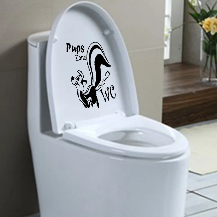 Skunk Farting наклейка на унитаз 23*24 см съемная сиденье Настенная Наклейка виниловая