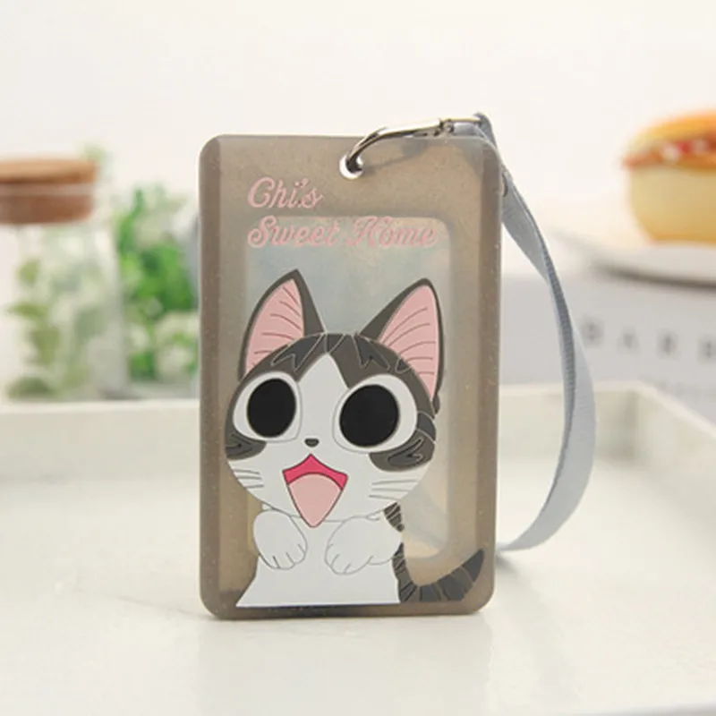Симпатичный чехол Kawaii для удостоверения личности мультяшный делового автобуса