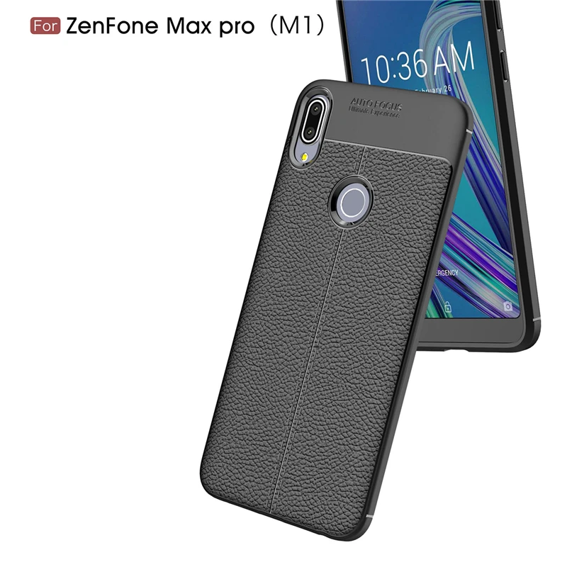 Чехол из искусственной кожи для Asus ZenFone Max Pro (M1) ZB601KL полностью Мягкий силиконовый