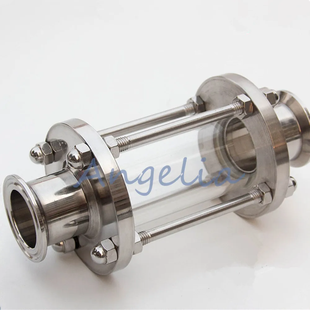 Трехзажимное санитарное смотровое стекло потока из нержавеющей стали 304 4 дюйма