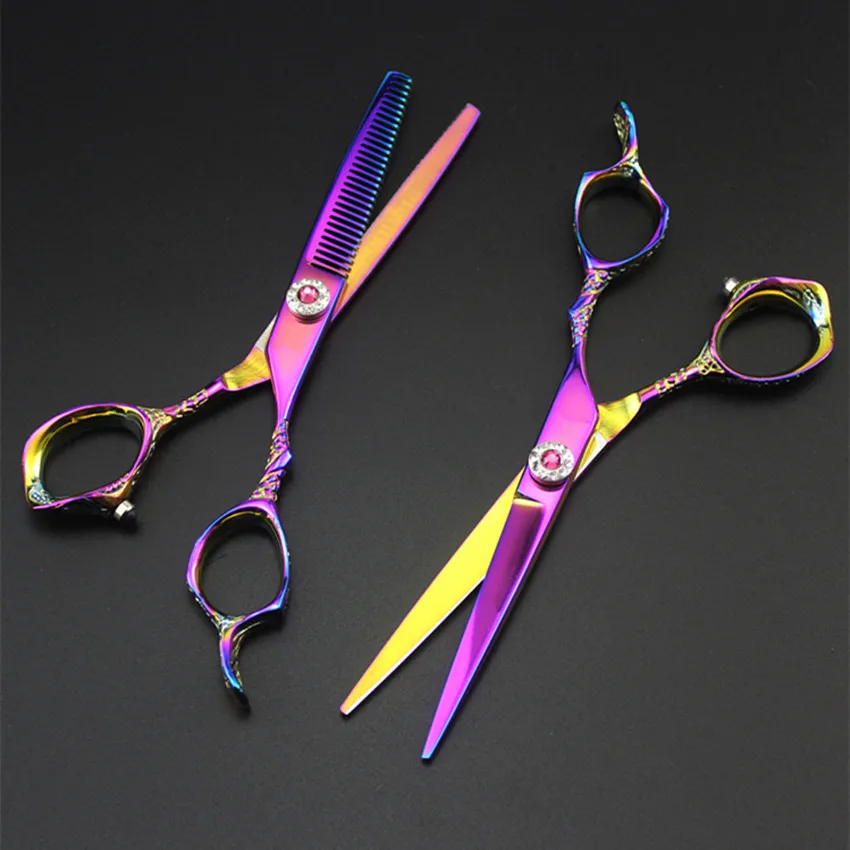 Профессиональные 6 дюймовые Японские Стальные драконовые ножницы для стрижки