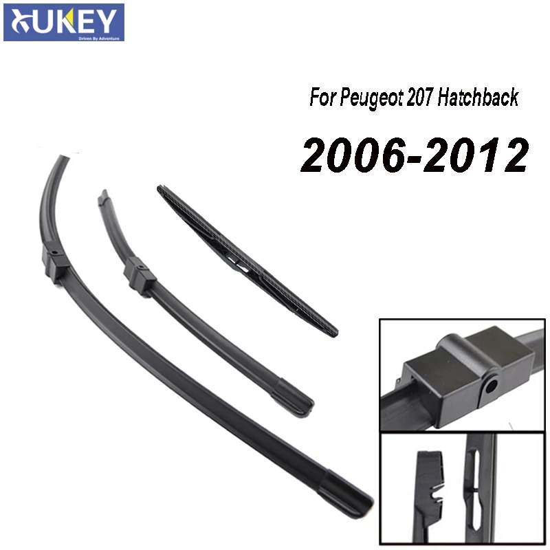 Xukey Передняя Задняя щетка стеклоочистителя для Peugeot 207 хэтчбек 2006 2007 2008 2009 2010 2011 2012
