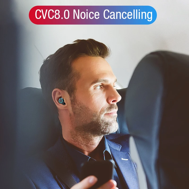 LYMOC 6D bluetooth наушники 5,0 беспроводные наушники светодиодный дисплей батареи CVC8.0 HiFi сенсорные гарнитуры 3300 мАч Зарядка для iPhone Android