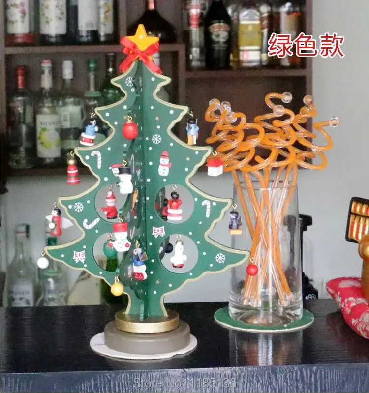 1 шт. Рождественский Подарок Таблица Елки Украшения Деревянный Рождественская