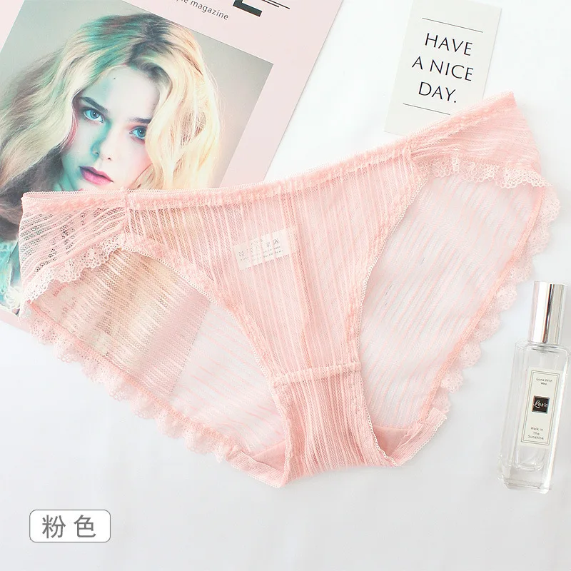 Roseheart женские модные розовые хлопковые кружевные трусики с низкой талией нижнее