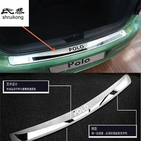 1pc for 2011 2016 volkswagen vw polo hatchback stainless steel back rear trunk sill scuff plate protection pedal cover