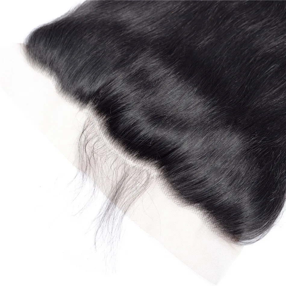 Бразильские прямые волосы пучки с фронтальной человеческие закрытием 10-24 дюймов