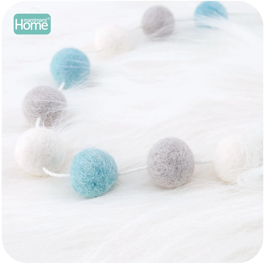 MamimamiHome 20 шт. шерстяное Войлочное кольцо шар розовый белый украшения Baby Shower