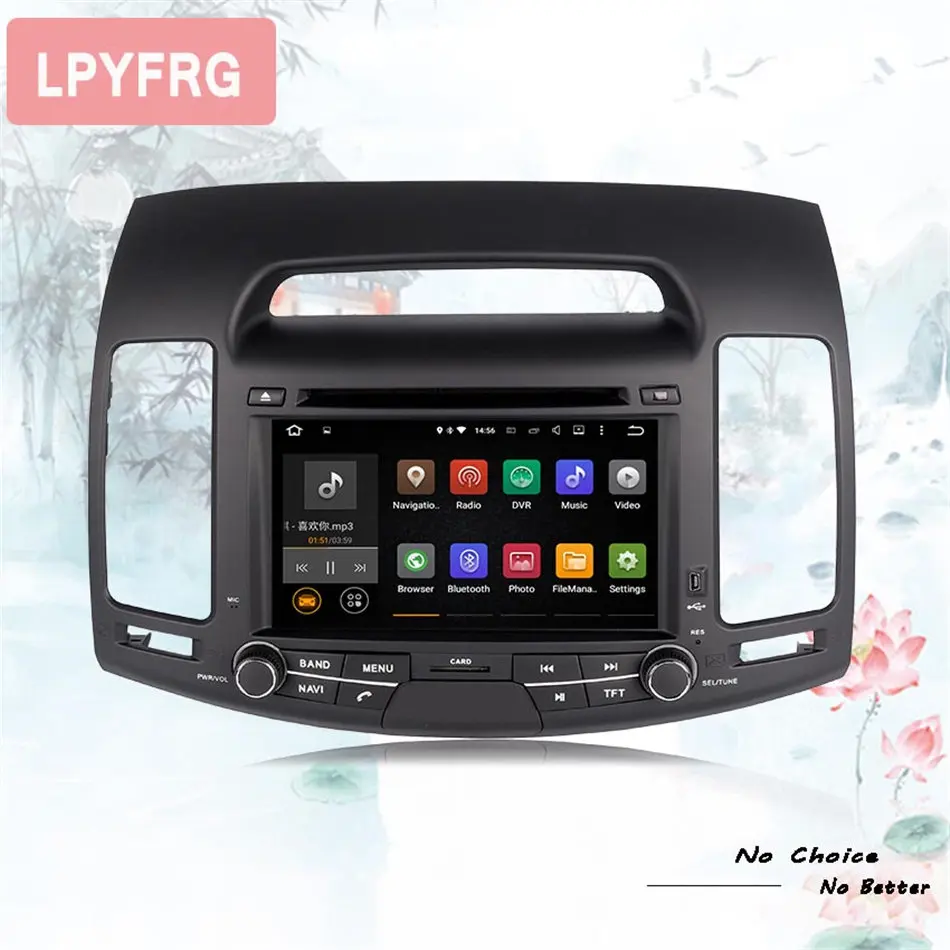 Автомагнитола Видео DVD GPS плеер navi 7 ''HD Mutli Touch 4G LTE Octa core android 10 0 для HYUNDAI ELANTRA 2007 2011