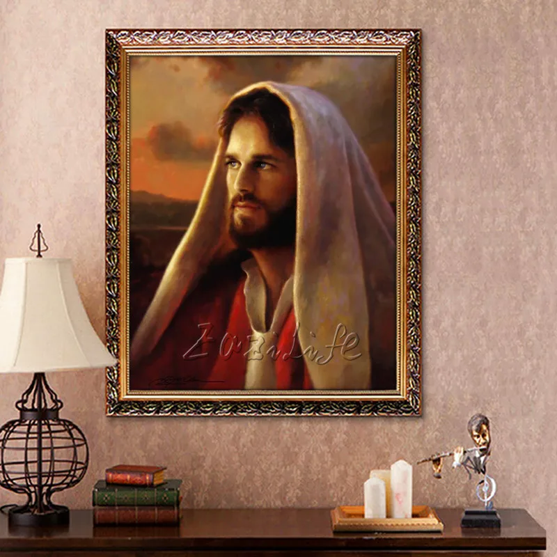 Jesus Christ portrait painting decorative print in Giclee art household adornment picture wall sticker home decor | Дом и сад