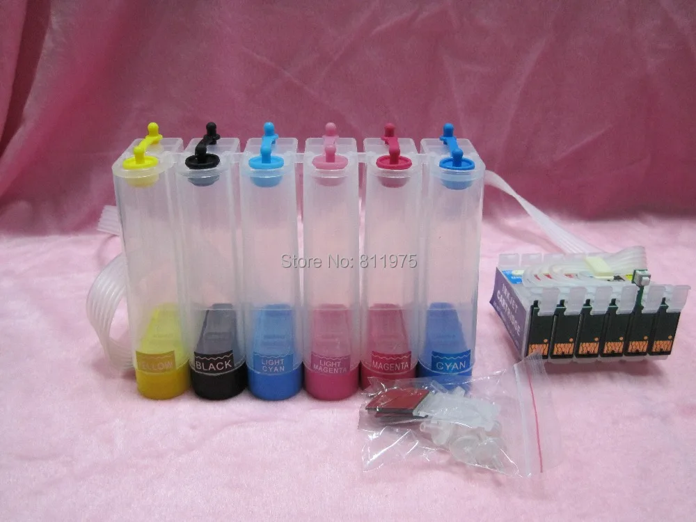 T0801-T0806 чернильный картридж ciss для epson R265 R360 R285 RX585 RX685 RX560 PX700W PX710W PX800FW PX810FW PX650 PX50 |