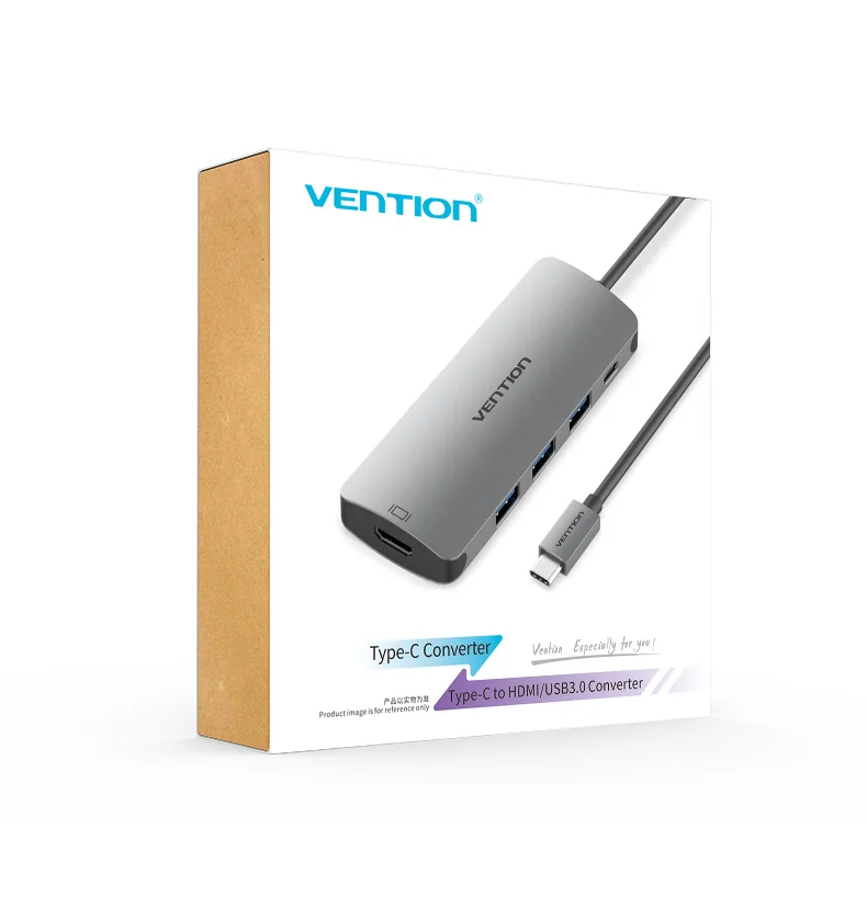 Vention USB C концентратор USB-C HDMI type C PD 3 USB 3,0 разветвитель адаптер для MacBook samsung Galaxy S9/S8/S8+ mate 10 концентратор USB type C